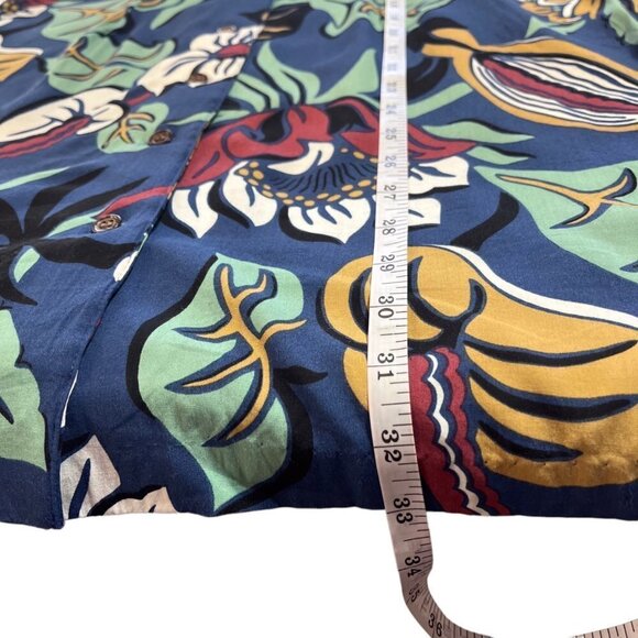 Reyn Spooner Blue Tropical Hawaiian Sleeveless Button Down Dress Ladies SMAll - Picture 7 of 7